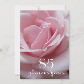 Invitación ¡Celebración de cumpleaños número 85!-Rosa rosa Bo