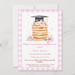 Invitación Celebración de desayuno de graduación con panquequ