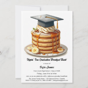 Invitación Celebración de Desayuno de Graduación de Panqueque