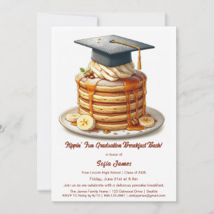 Invitación Celebración de Desayuno de Graduación de Panqueque