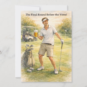 Invitación Celebración de Despedida de Soltero de Golf