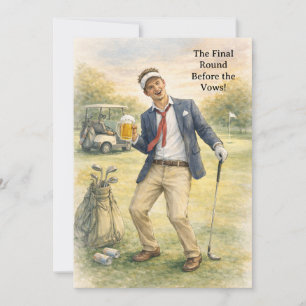 Invitación Celebración de Despedida de Soltero de Golf