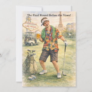 Invitación Celebración de Despedida de Soltero de Golf