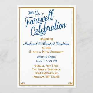 Invitación Celebración de despedida que va lejos marina de