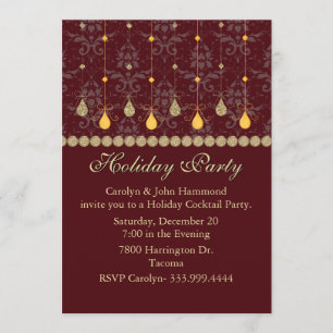 Invitación Celebración de días festivos de encargo elegante