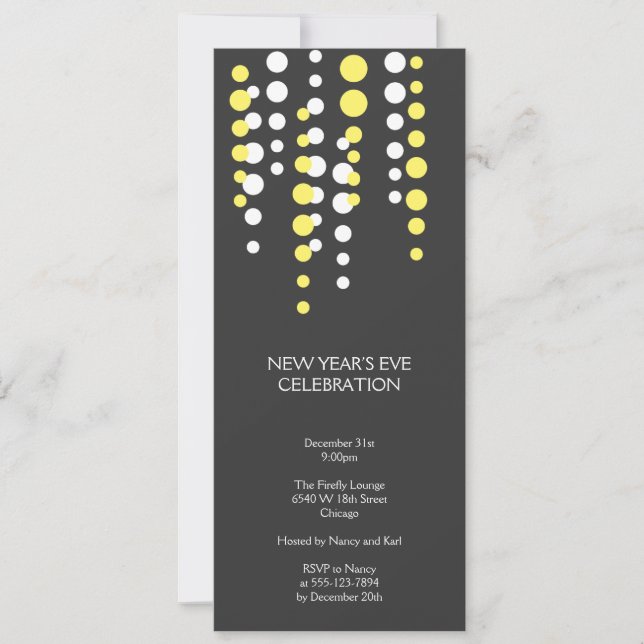 Invitación Celebración de días festivos elegante moderna gris (Anverso)