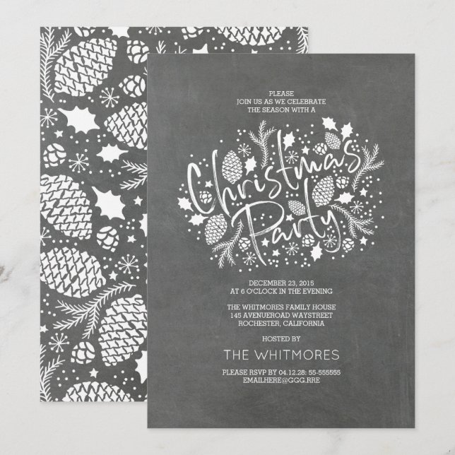 Invitación Celebración de días festivos moderna del navidad (Anverso / Reverso)