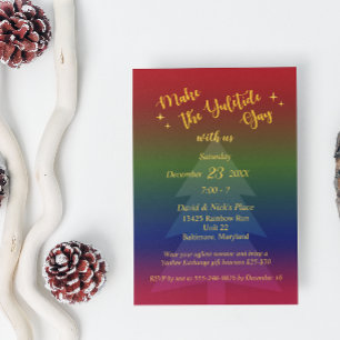 Invitación Celebración de días festivos oscura de Yuletide