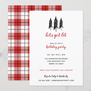 Invitación Celebración de días festivos roja del modelo de la