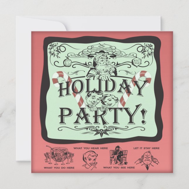Invitación Celebración de días festivos Santa (Anverso)