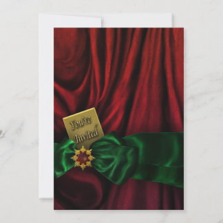 Invitación Celebración de días festivos verde roja del