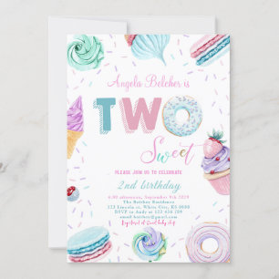 Invitación Celebración de dulces dulces golosinas