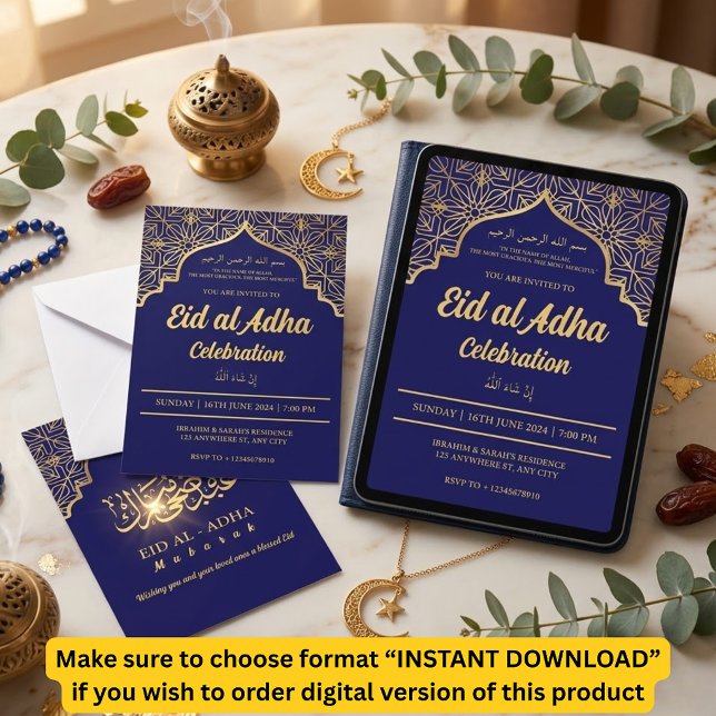 Invitación Celebración de Eid Al Adha Eid Mubarak Fiesta de E (Subido por el creador)