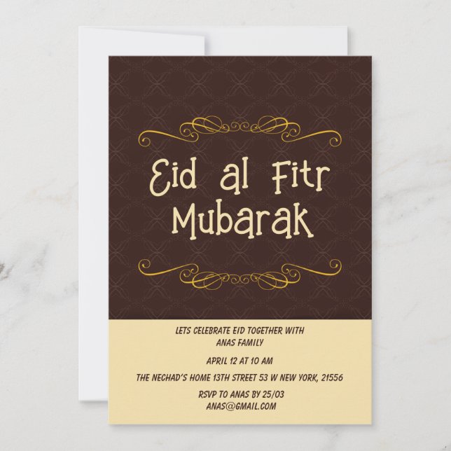 Invitación Celebración de Eid al Fitr (Anverso)
