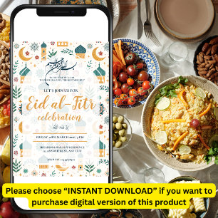 Invitación Celebración de Eid Al Fitr Fiesta de Eid Mubarak E