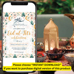 Invitación Celebración de Eid Al Fitr Fiesta de Eid Mubarak E