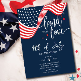 Invitación Celebración de Estados Unidos 4 de julio Fiesta