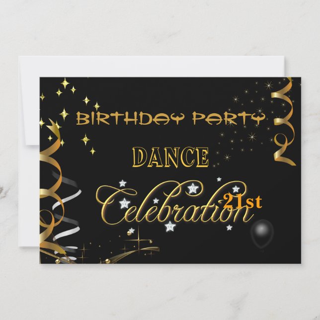 Invitación Celebración de fiesta de baile para adolescentes o (Anverso)
