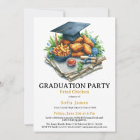 Celebración de fiesta de graduación de pollo frito