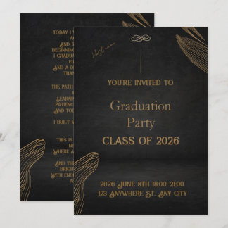 Invitación Celebración de Fiesta de Graduación – Un Logro con