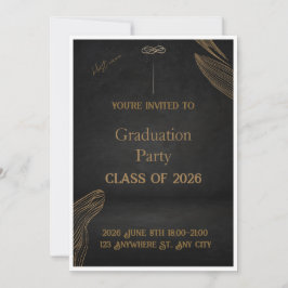 Invitación Celebración de Fiesta de Graduación – Un Logro con