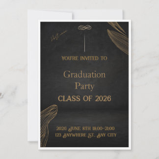 Invitación Celebración de Fiesta de Graduación – Un Logro con