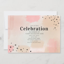 Invitación Celebración de fiesta genérica rosa abstracta