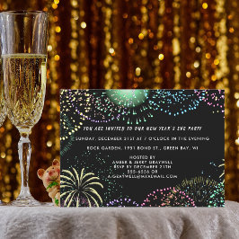 Invitación Celebración de fuegos artificiales de Año Nuevo Fi