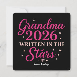 Invitación Celebración de futura abuela 2026 escrita en las e