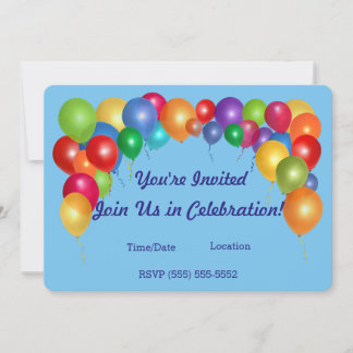 Invitación Celebración de globos