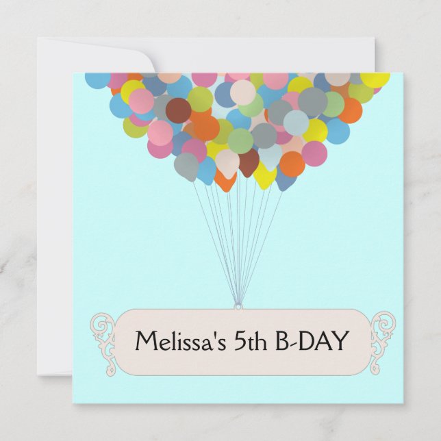 Invitación Celebración de globos (Anverso)