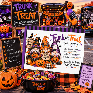Invitación Celebración de Gnomos de Halloween espeluznantes T