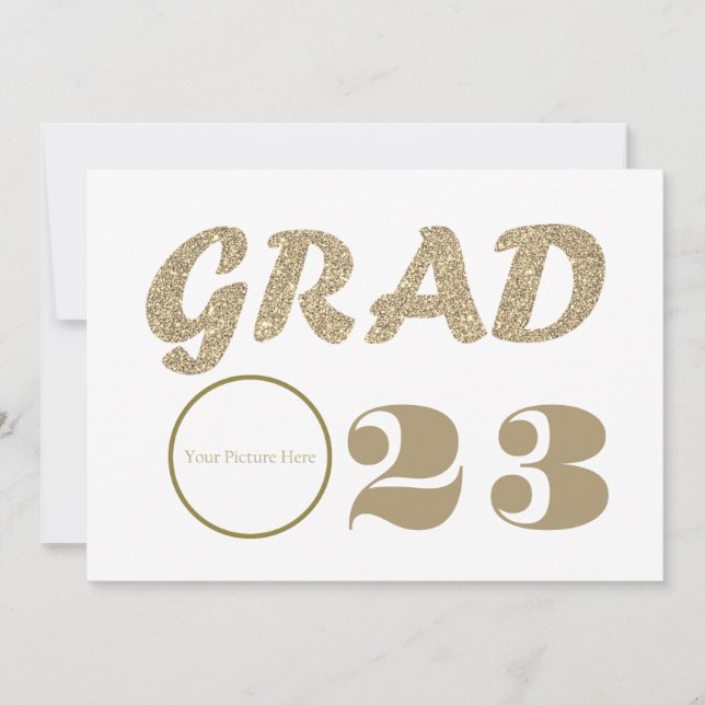 Invitación Celebración de GRAD 23 con imagen o logo personali (Anverso)
