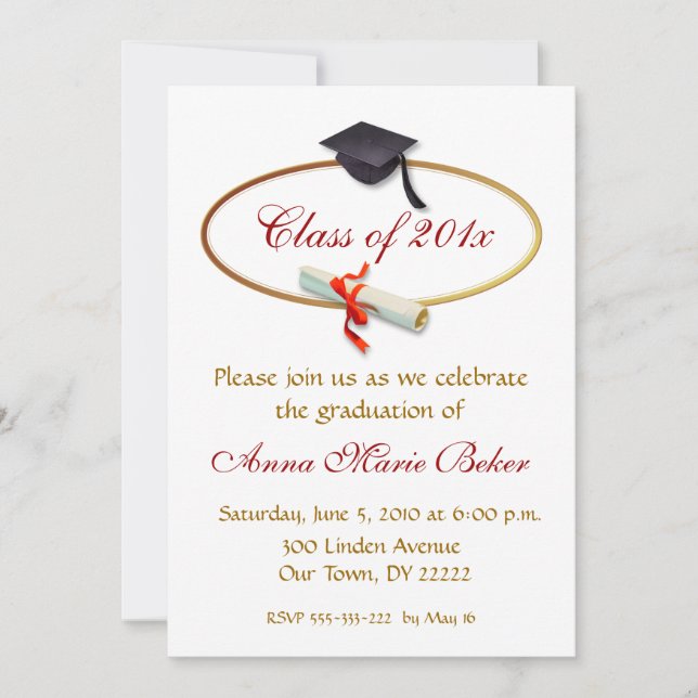 Invitación Celebración de graduación (Anverso)