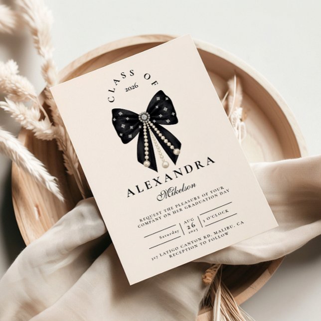 Invitación Celebración de Graduación Chic Coquette (Subido por el creador)