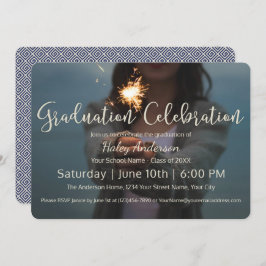 Invitación Celebración de graduación de fuegos artificiales