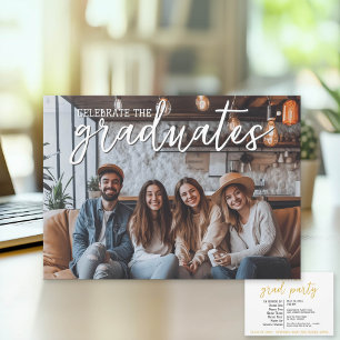 Invitación Celebración De Graduación De Grupo 1 Pic Múltiples