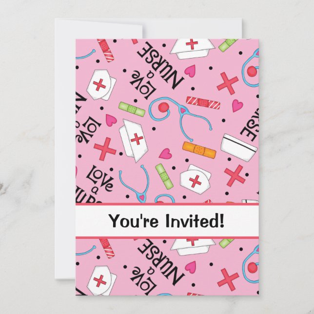 Invitación Celebración de graduación de la escuela de enferme (Anverso)