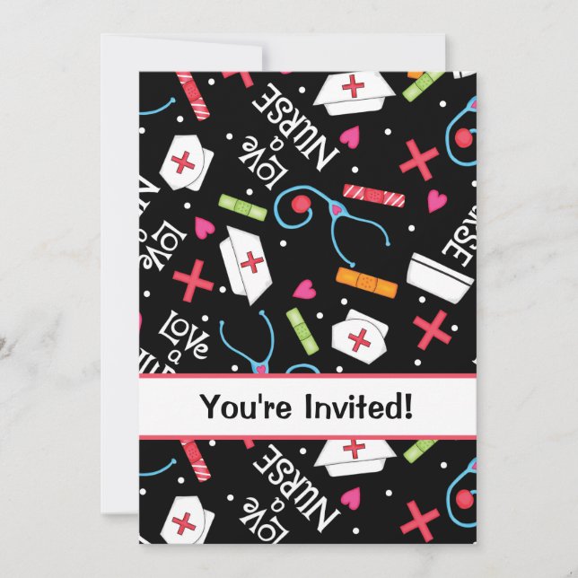 Invitación Celebración de graduación de la escuela de enferme (Anverso)