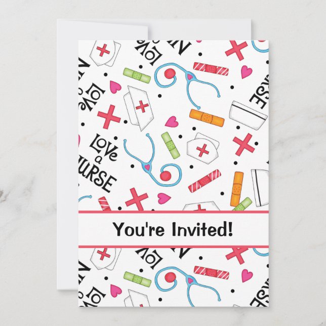 Invitación Celebración de graduación de la escuela de enferme (Anverso)