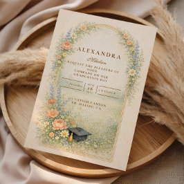 Invitación Celebración de Graduación de Rosa de Jardín