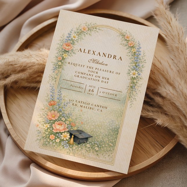 Invitación Celebración de Graduación de Rosa de Jardín (Subido por el creador)