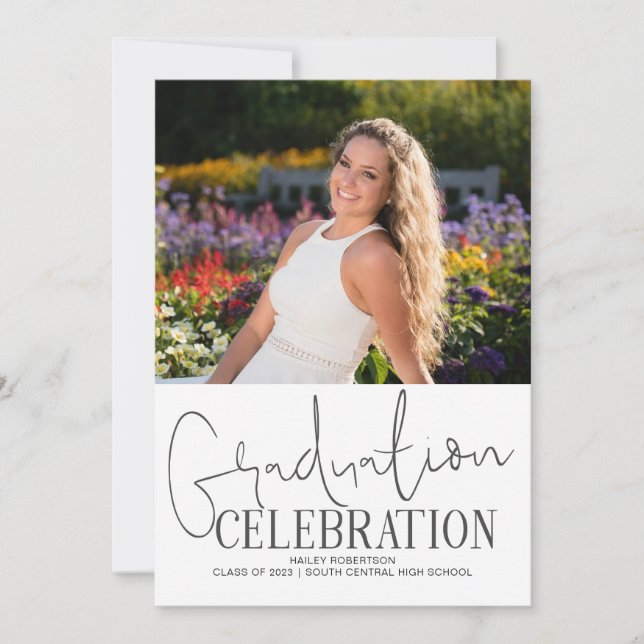 Invitación Celebración de graduación fotográfica 2023 escrita (Anverso)