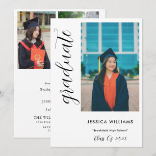 Invitación Celebración de graduación fotográfica unisex