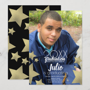 Invitación Celebración de graduación guión de estrellas foto
