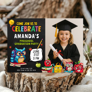 Invitación Celebración de graduación preescolar con foto