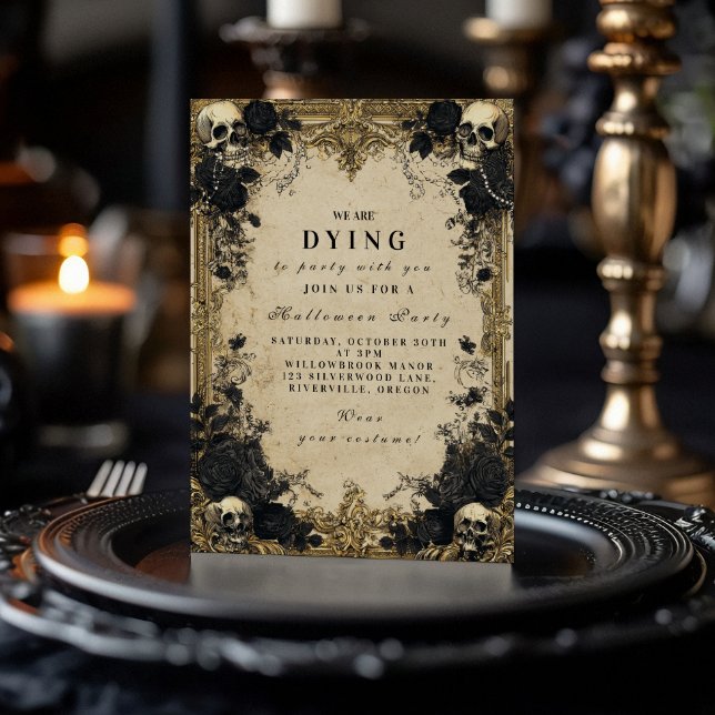 Invitación Celebración de Halloween Barroco (Subido por el creador)