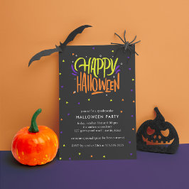 Invitación Celebración de Halloween brillante y divertida