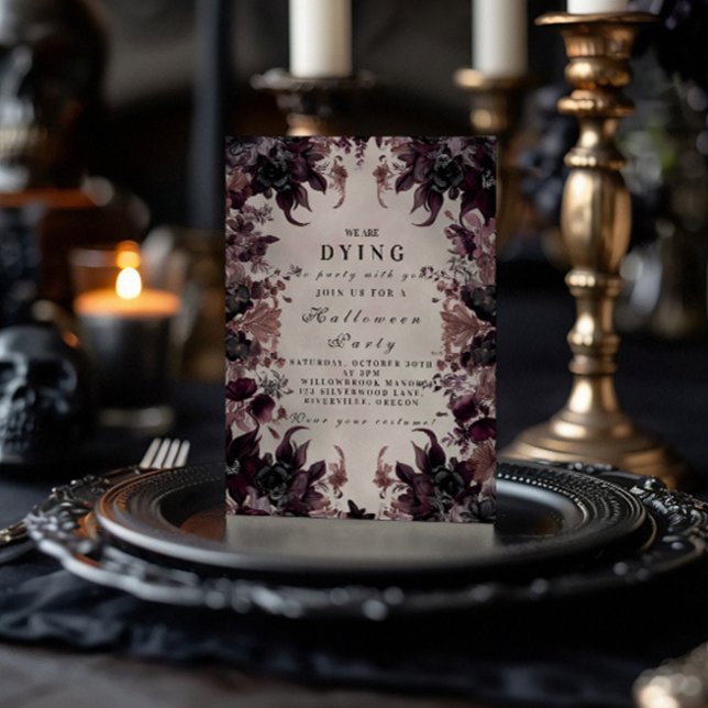 Invitación Celebración de Halloween gótico oscuro morado (Subido por el creador)