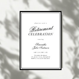 Invitación Celebración de Jubilación con Letra Elegante Moder